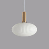 White Glass LED for Bedroom Pendant Light - Clowas