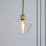 Polygonal Clear Glass Industrial Pendant Light - Clowas