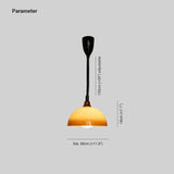 Brown Vintage Half-Sphere Living Room Pendant Light - Clowas