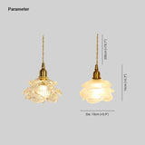 Small Transparent Glass Flower Modern Pendant Light - Clowas