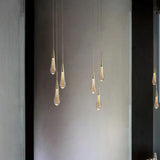 Water Droplet Linearity Gold Kitchen Pendant Light - Clowas