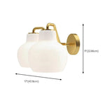 Nordic White Glass Wall Lights - Clowas