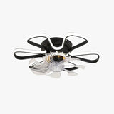 Flower-Shaped Modern LED Fan Pendant Light - Clowas