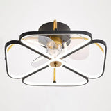 Flower Shaped Gold LED Fan Pendant Light - Clowas