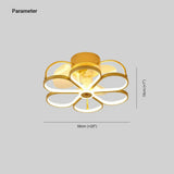 Flower Shaped Gold LED Fan Pendant Light - Clowas