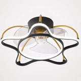 Flower Shaped Gold LED Fan Pendant Light - Clowas