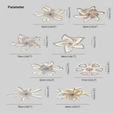 Flower-Shaped White LED Bedroom Ceiling Fan Light - Clowas