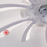 Flower-Shaped White LED Bedroom Ceiling Fan Light - Clowas