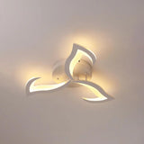 Petal-Shaped White Living Room Ceiling Light - Clowas