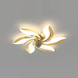 Petal Shape LED Living Room Fan Light - Clowas