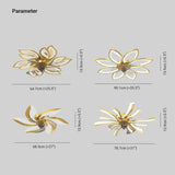 Petal Shape LED Living Room Fan Light - Clowas