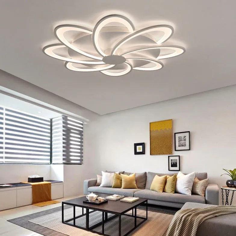 Flower-Shaped Modern White Bedroom Ceiling Light - Clowas