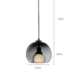 Pendant Light Smoked Glass Nordic Dining Room