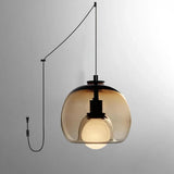 Smoked Glass Pendant Light Nordic Design for Dining Room