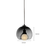 Smoked Glass Pendant Light Nordic Design for Dining Room