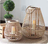 Handheld rattan candle holder outdoor floor lamp - Clowas