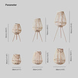 Handheld rattan candle holder outdoor floor lamp - Clowas