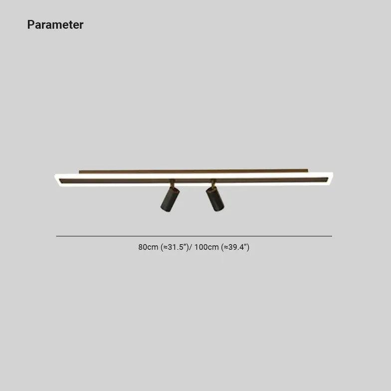 Rectangular Black LED Living Room Ceiling Light - Clowas