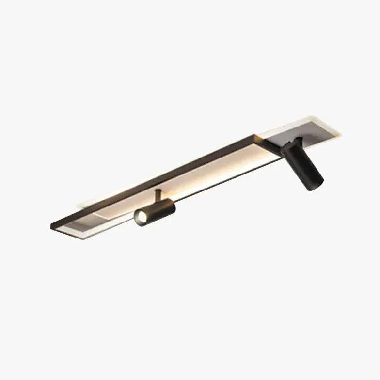 Black Rectangular Long LED Recessed Ceiling Light - Clowas