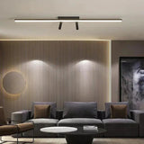 Linear Black LED Living Room Ceiling Light - Clowas