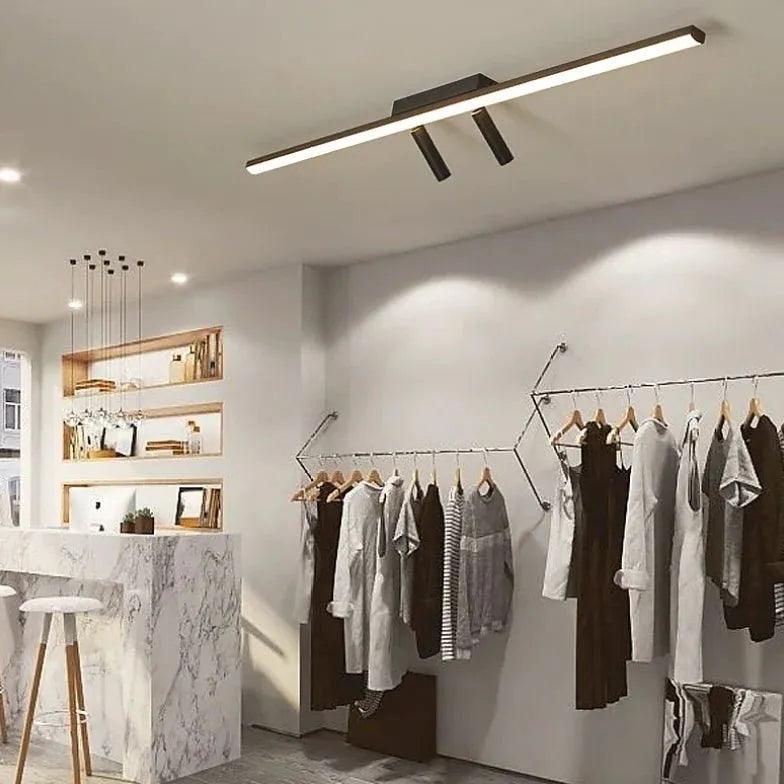 Linear Black LED Living Room Ceiling Light - Clowas