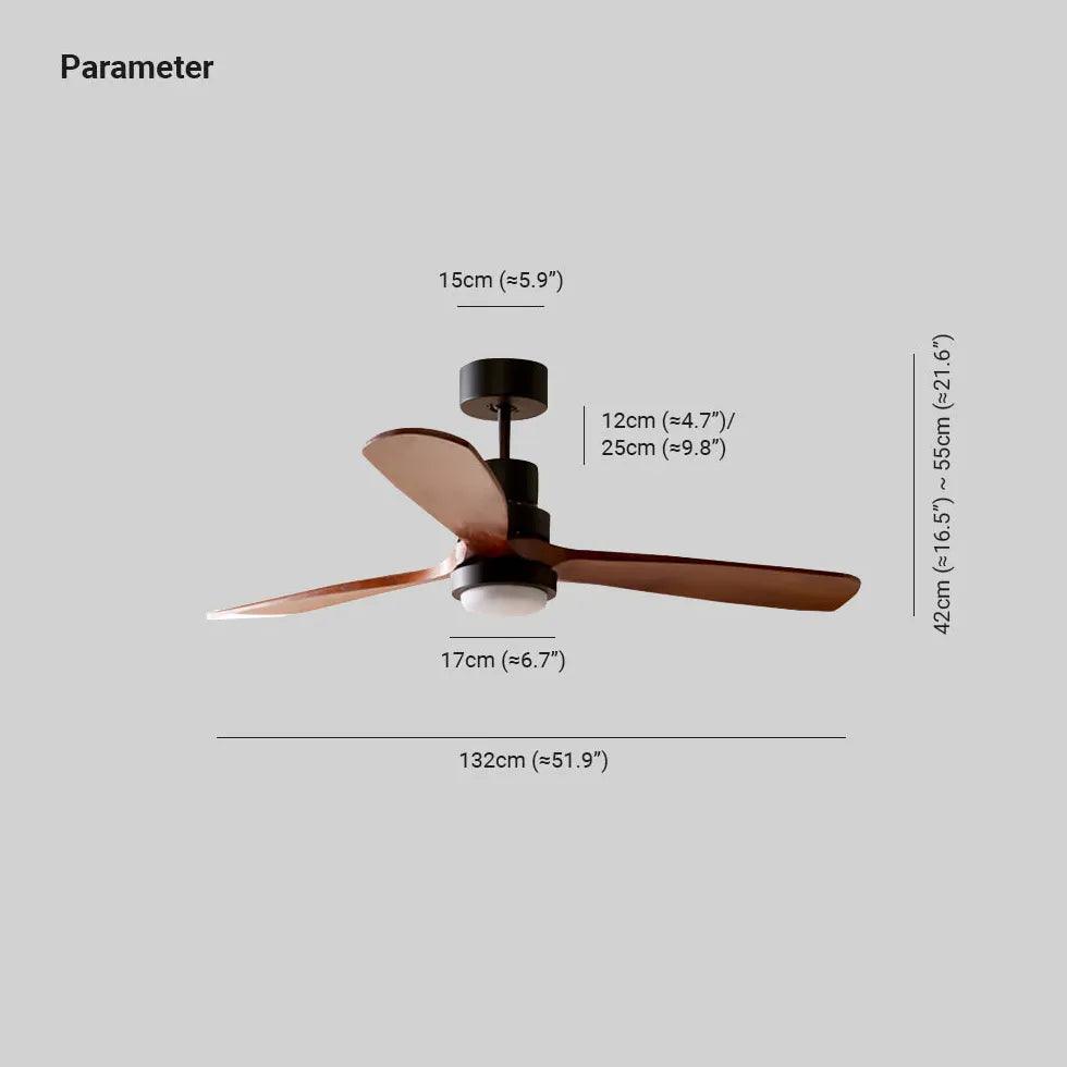 Wood LED for Living Room Fan Light - Clowas