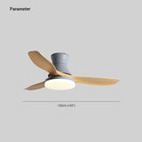 3-Blade Wood Bedroom Fan Light - Clowas