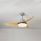 Curved Blade Modern Dining Room Fan Light - Clowas