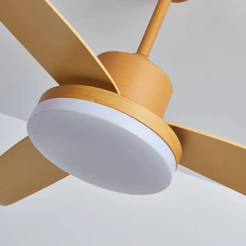 Curved Blade Modern Dining Room Fan Light - Clowas