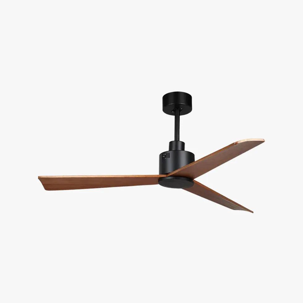 Three-Blade Walnut Color Simple Kitchen Fan Light - Clowas
