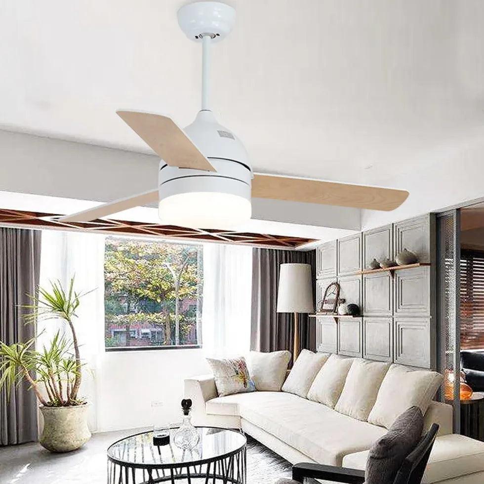 Black Modern Living Room Fan Light - Clowas