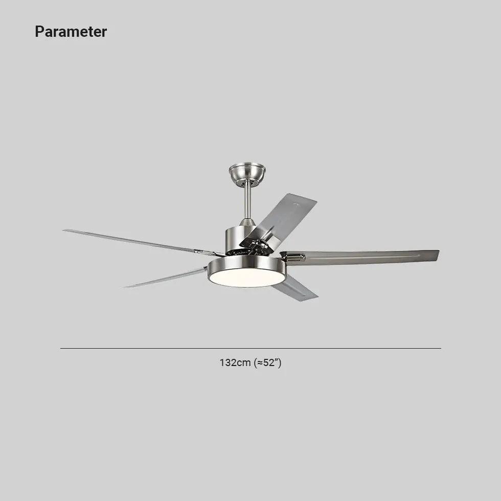 Silver Industrial for Living Room Fan Light - Clowas
