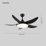 Streamlined White Modern Living Room Fan Light - Clowas