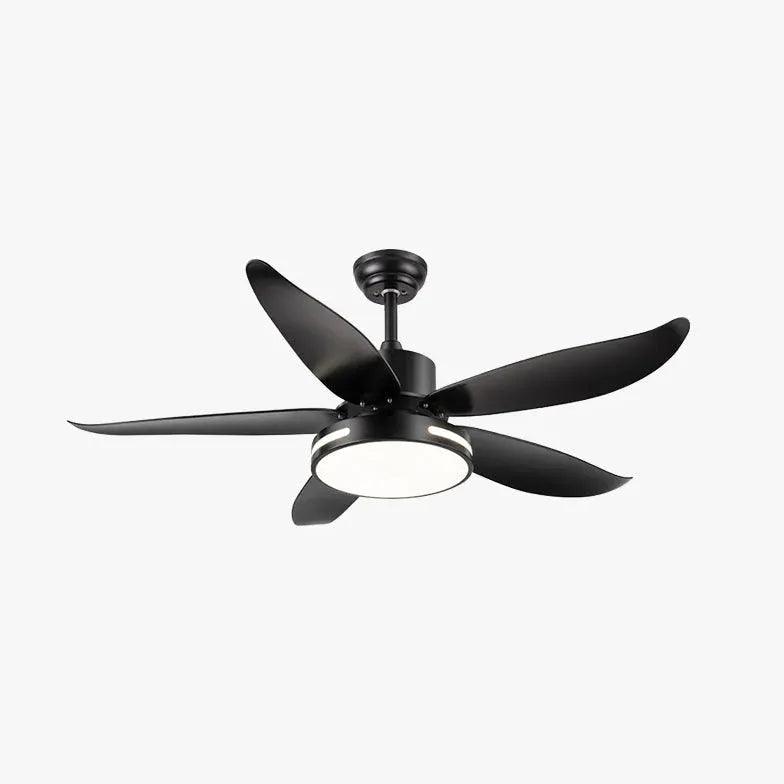 Streamlined White Modern Restaurant Ceiling Fan Light - Clowas