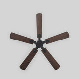 Five Leaf Wooden Vintage Restaurant Ceiling Fan Light - Clowas