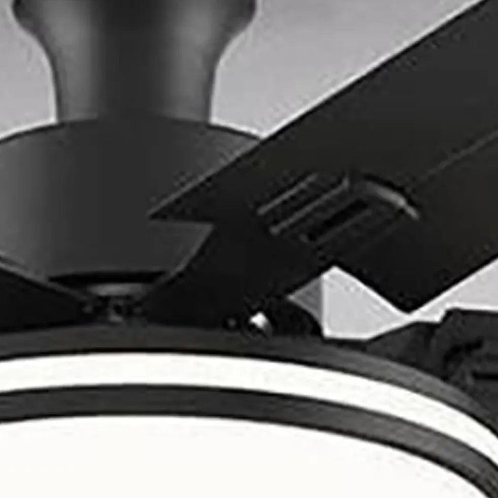 Metal Black Modern Living Room Ceiling Fan Light - Clowas