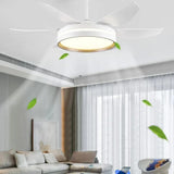LED White Metal Modern Fan Light - Clowas