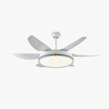White Metal LED Modern Fan Light - Clowas