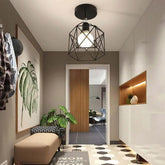 Geometric Metal Frame Black Modern Ceiling Light - Clowas