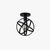 Black Spherical Cage Industrial Ceiling Light - Clowas