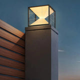 Outdoor Stainless Square LED Light Pillars