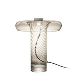 Glass Swirl Transparent Column Table Lamp - Clowas