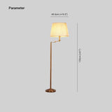 Pleated Fabric Bent Design Floor Lamp - Clowas