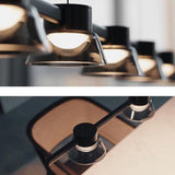 Linear Multi-Light Black Glass Pendant Light - Clowas