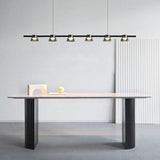 Linear Multi-Light Black Glass Pendant Light - Clowas