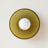 Nordic Green Glass Flush Mount Ceiling Light for Bedroom