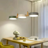 Scandinavian Pendant Light Dimmable for Dining Room, 3-Light Round Design