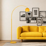 Minimalist Arc Curved Floor Lamp Metal Dimmable for Living Room