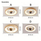 Nordic Wood Ceiling Fan with Light Dimmable for Bedroom, Quiet Design