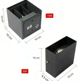 Minimalist Outdoor Up and Down Wall Light Waterproof Metal for Exterior Wall